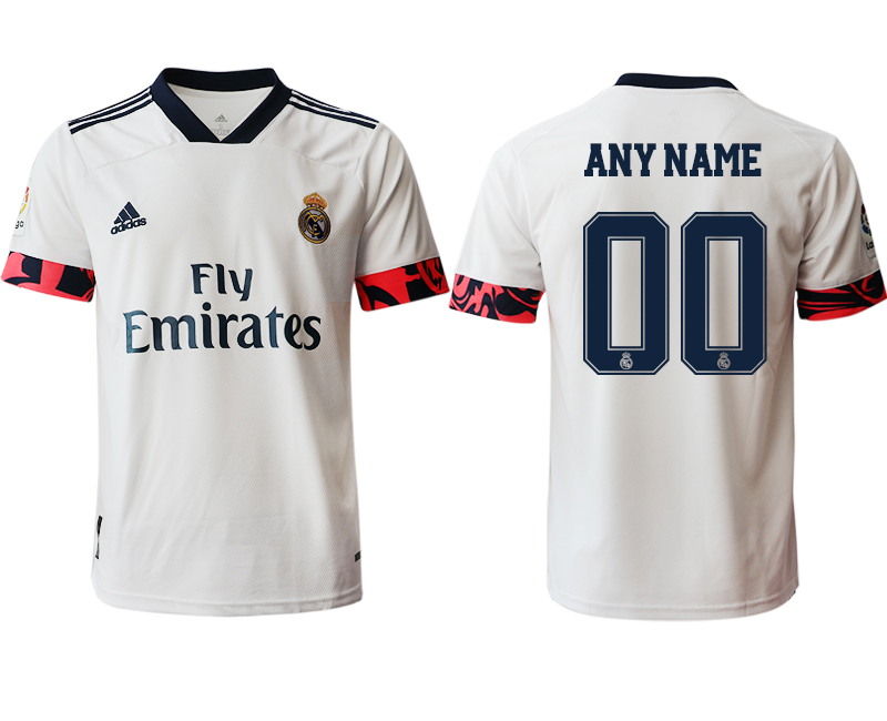 Men 2020-2021 club Real Madrid home aaa version customized white Soccer Jerseys2->customized soccer jersey->Custom Jersey